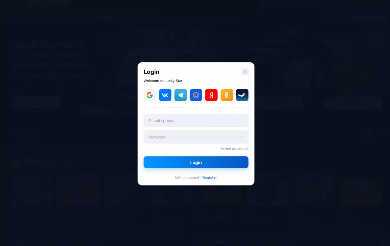 Lucky Star login